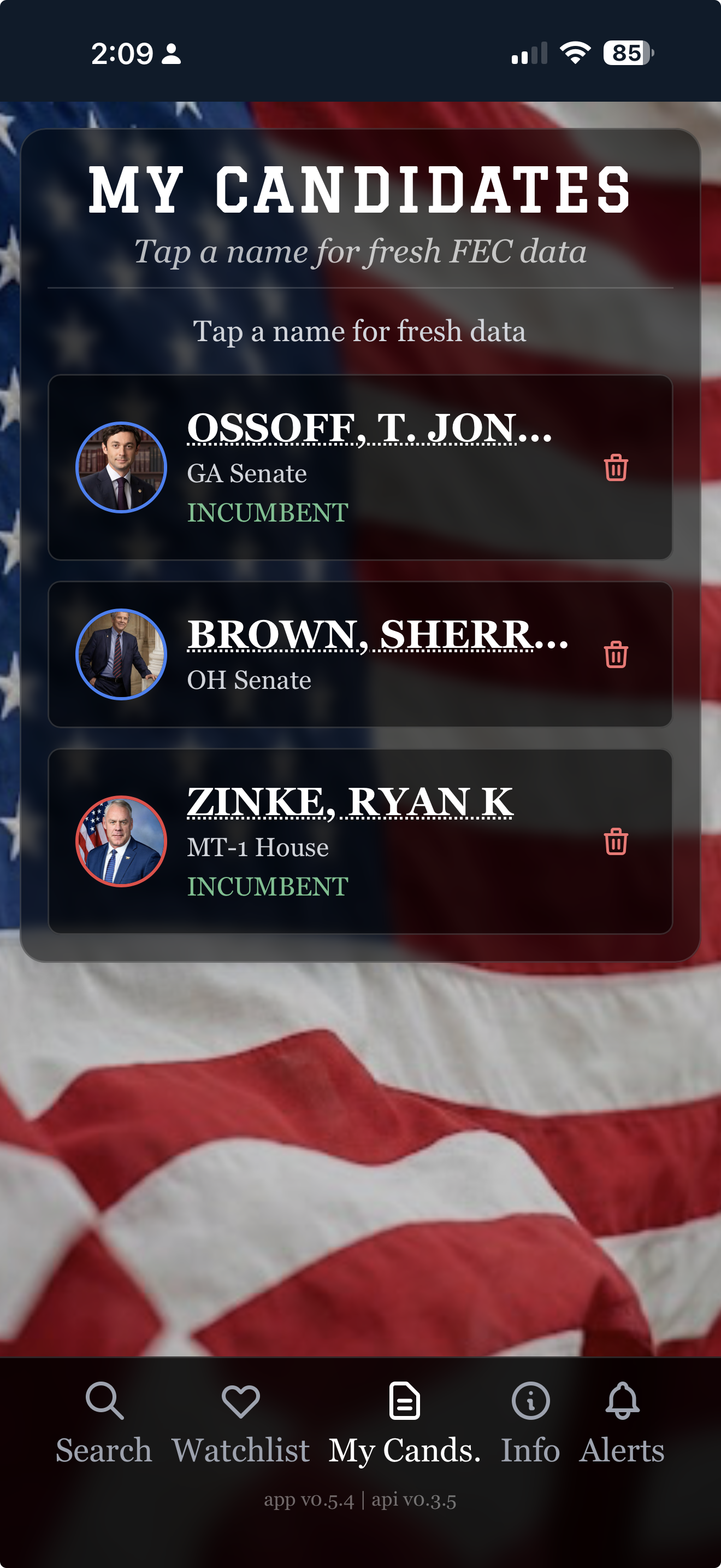 Candidate Watch — My Candidates priority list
