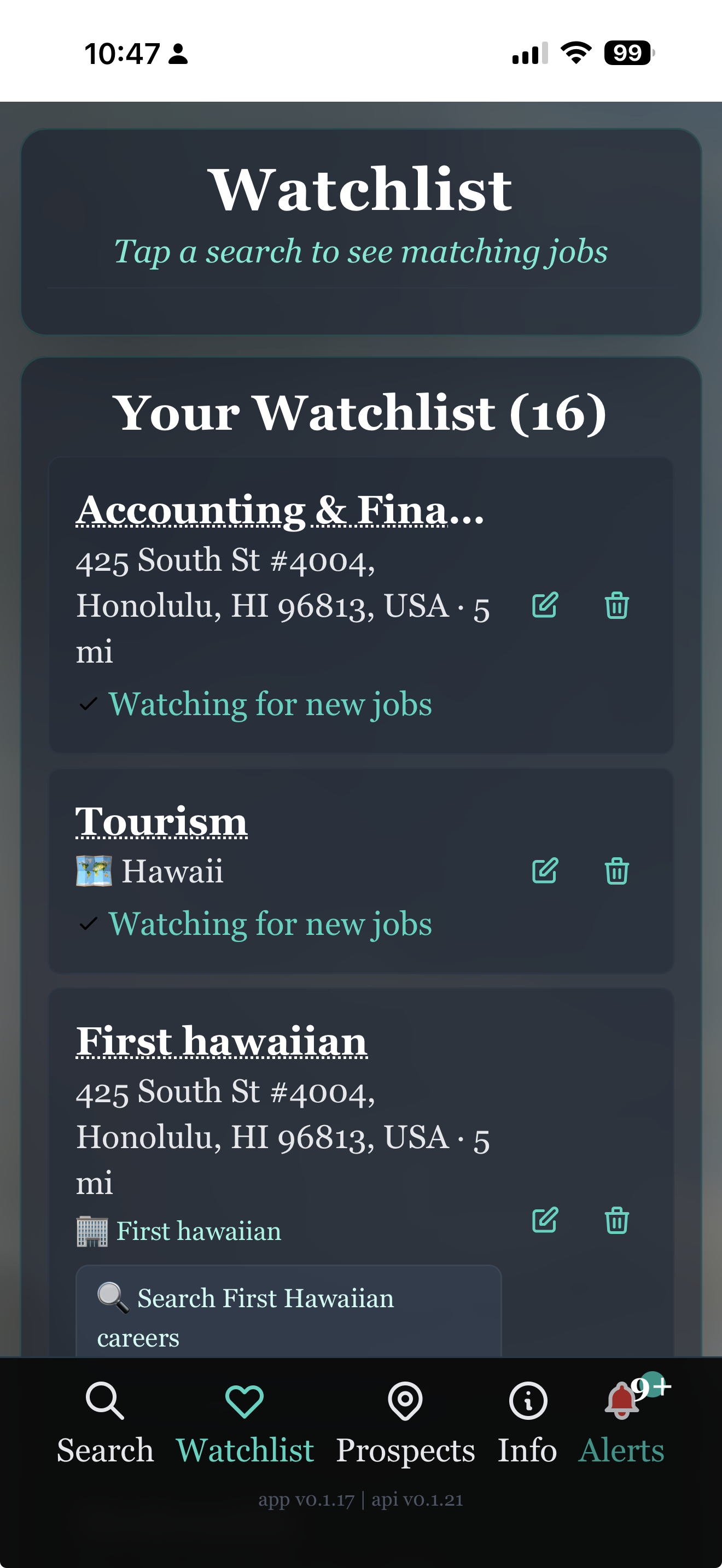 Pivot Watch — Watchlist