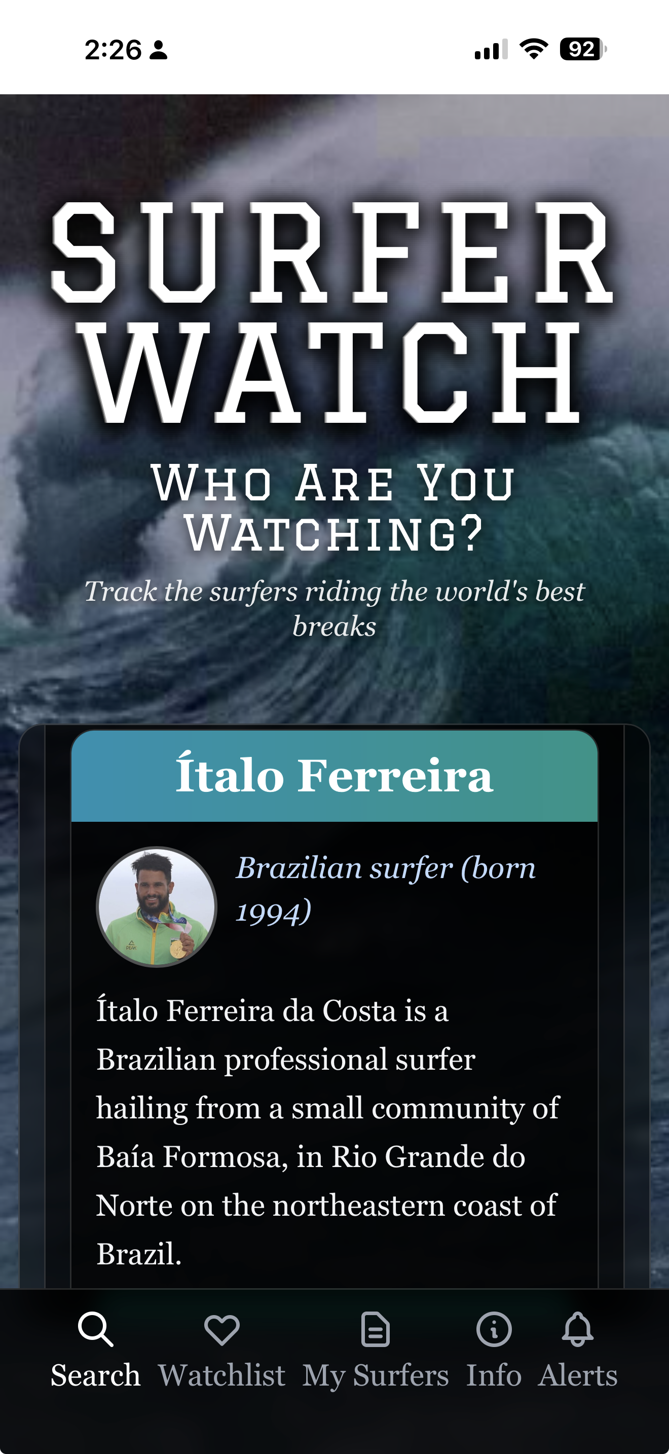 Surfer Watch — Search result