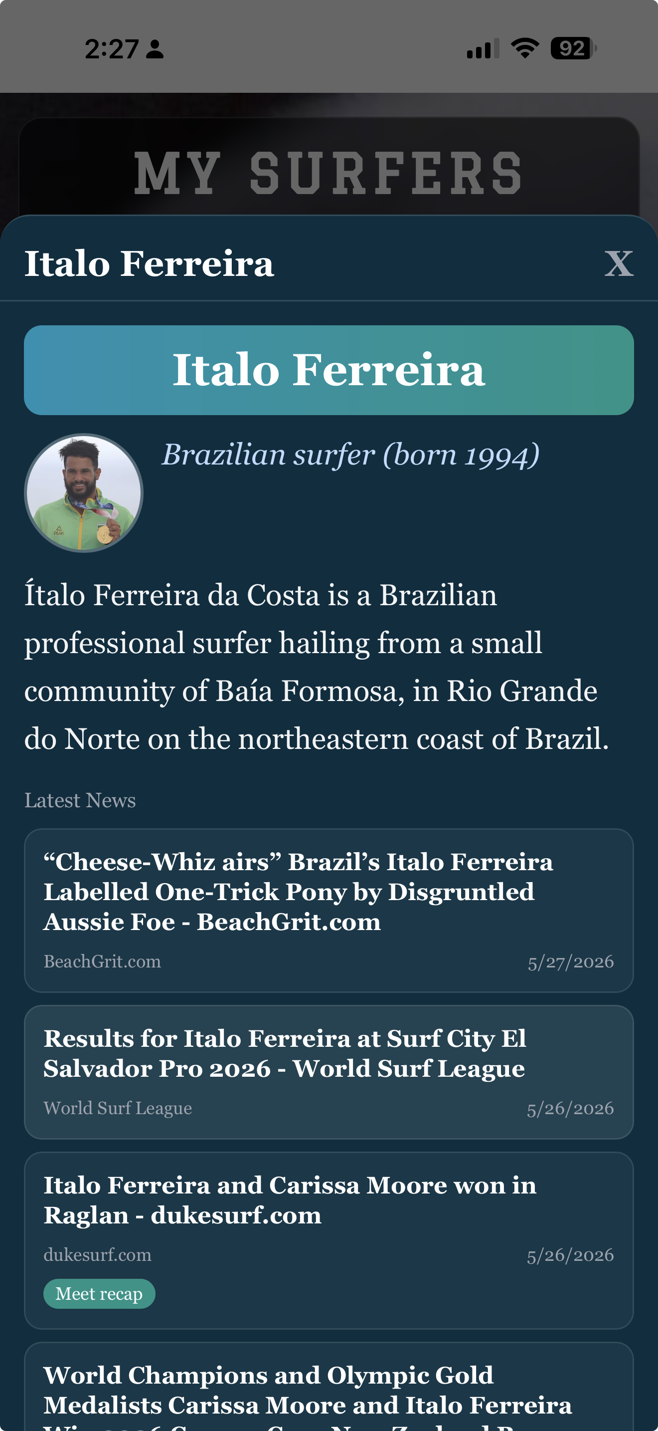 Surfer Watch — Watchlist